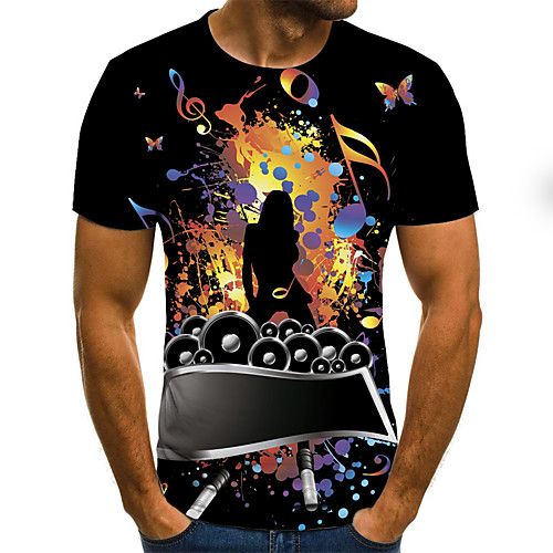 Men's Daily Holiday Street chic / Exaggerated T-shirt - Color Block / 3D Print Black
Men's Daily Holiday Street chic / Exaggerated T-shirt - Color Block / 3D Print Black