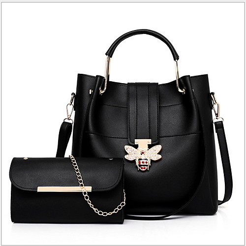 Women's Zipper PU Bag Set 2 Pieces Purse Set Black / Blushing Pink / Light Gray
Women's Zipper PU Bag Set 2 Pieces Purse Set Black / Blushing Pink / Light Gray