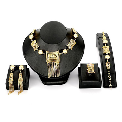 Women's Bridal Jewelry Sets Hollow Out Flower Fashion Gold Plated Earrings Jewelry Gold For Party Holiday 1 set
Women's Bridal Jewelry Sets Hollow Out Flower Fashion Gold Plated Earrings Jewelry Gold For Party Holiday 1 set