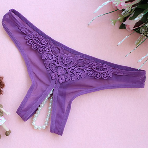 Women's Mesh G-strings & Thongs Panties - Normal Low Waist Black White Purple One-Size
Women's Mesh G-strings & Thongs Panties - Normal Low Waist Black White Purple One-Size
