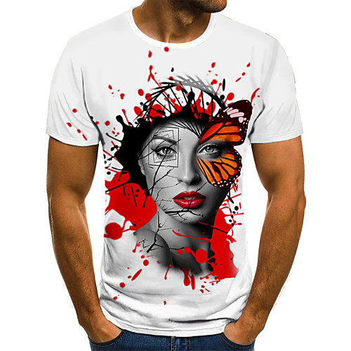 Men's Daily Holiday Street chic / Exaggerated T-shirt - Color Block / 3D Print White
Men's Daily Holiday Street chic / Exaggerated T-shirt - Color Block / 3D Print White
