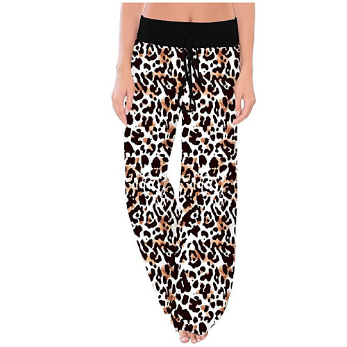 Women's Street chic Wide Leg Pants - Leopard Black White Gray S M L 
Women's Street chic Wide Leg Pants - Leopard Black White Gray S M L
