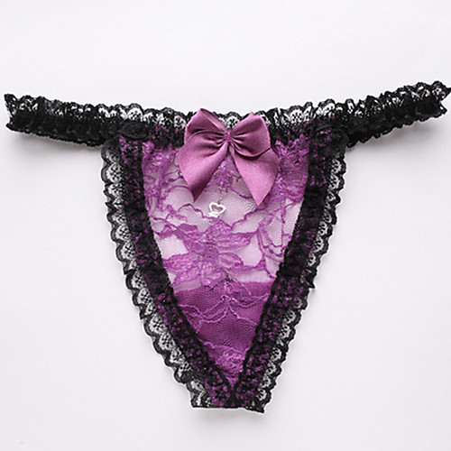 Women's Lace G-strings & Thongs Panties - Normal Low Waist Black Purple Blushing Pink One-Size
Women's Lace G-strings & Thongs Panties - Normal Low Waist Black Purple Blushing Pink One-Size