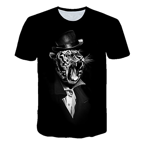Men's Daily Sports Street chic / Exaggerated T-shirt - Geometric / 3D / Animal Tiger, Print Black
Men's Daily Sports Street chic / Exaggerated T-shirt - Geometric / 3D / Animal Tiger, Print Black