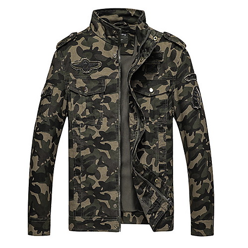 Men's Daily Fall & Winter Long Jacket, Camo / Camouflage Stand Long Sleeve Polyester Army Green / Khaki
Men's Daily Fall & Winter Long Jacket, Camo / Camouflage Stand Long Sleeve Polyester Army Green / Khaki
