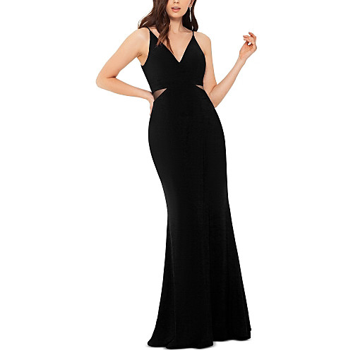 

Mermaid / Trumpet Plunging Neck Floor Length Jersey Prom / Formal Evening Dress with Draping by LAN TING Express