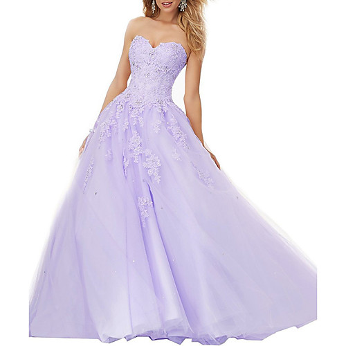 Ball Gown Strapless Floor Length Lace / Tulle Elegant Prom Dress 2020 with Beading / Appliques by Lightinthebox
Ball Gown Strapless Floor Length Lace / Tulle Elegant Prom Dress 2020 with Beading / Appliques by Lightinthebox