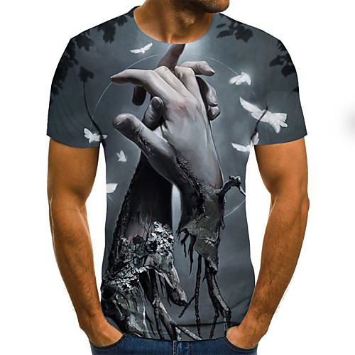 Men's Plus Size 3D Graphic Slim T-shirt Basic Daily Round Neck Gray / Short Sleeve
Men's Plus Size 3D Graphic Slim T-shirt Basic Daily Round Neck Gray / Short Sleeve
