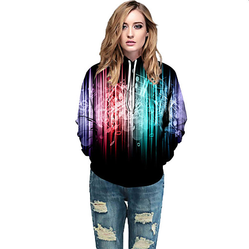 Women's Active / Street chic Hoodie - Geometric / Color Block / 3D Rainbow L
Women's Active / Street chic Hoodie - Geometric / Color Block / 3D Rainbow L
