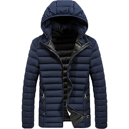 Men's Daily / Work Winter Regular Coat, Solid Colored Hooded Long Sleeve Polyester Black / Light gray / Blue
Men's Daily / Work Winter Regular Coat, Solid Colored Hooded Long Sleeve Polyester Black / Light gray / Blue
