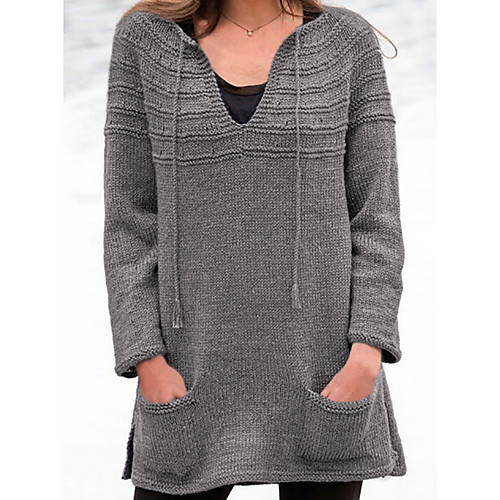 Women's Solid Colored Long Sleeve Pullover Sweater Jumper, V Neck Blue / Gray / Khaki S / M / L
Women's Solid Colored Long Sleeve Pullover Sweater Jumper, V Neck Blue / Gray / Khaki S / M / L