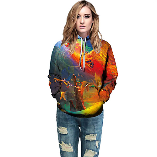 Women's Active / Street chic Hoodie - Geometric / Color Block / 3D Rainbow L
Women's Active / Street chic Hoodie - Geometric / Color Block / 3D Rainbow L