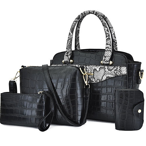 Women's Zipper PU Bag Set Solid Color 4 Pieces Purse Set Black / Brown / Blue
Women's Zipper PU Bag Set Solid Color 4 Pieces Purse Set Black / Brown / Blue