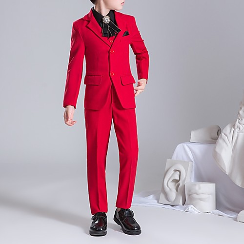 

Бордовый Полиэстер Детский праздничный костюм - 1 шт. Включает в себя Пальто / Жилетка / Рубашка