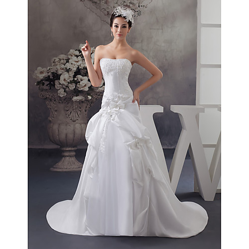 A-Line Strapless Court Train Satin Strapless Made-To-Measure Wedding Dresses with Beading / Appliques 2020
A-Line Strapless Court Train Satin Strapless Made-To-Measure Wedding Dresses with Beading / Appliques 2020