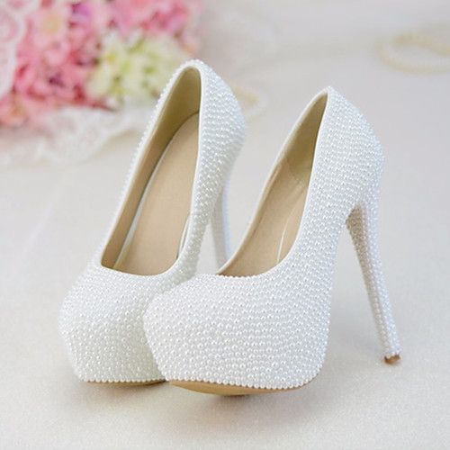 Women's Wedding Shoes Stiletto Heel Round Toe Pearl PU Fall & Winter White / Party & Evening
Women's Wedding Shoes Stiletto Heel Round Toe Pearl PU Fall & Winter White / Party & Evening
