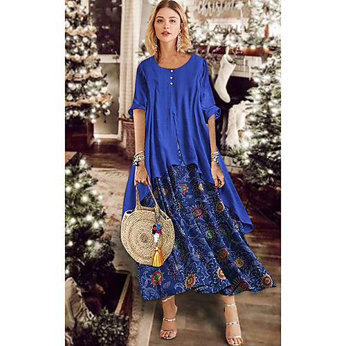 Women's Date Street Boho Swing Dress - Geometric Sun Flower, Print Blue Red Brown M L XL XXL
Women's Date Street Boho Swing Dress - Geometric Sun Flower, Print Blue Red Brown M L XL XXL