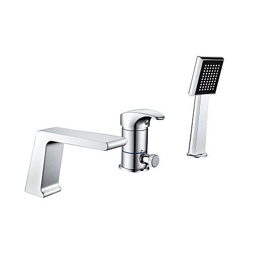 Bathtub Faucet - Contemporary Chrome Widespread Ceramic Valve Bath Shower Mixer Taps
Bathtub Faucet - Contemporary Chrome Widespread Ceramic Valve Bath Shower Mixer Taps