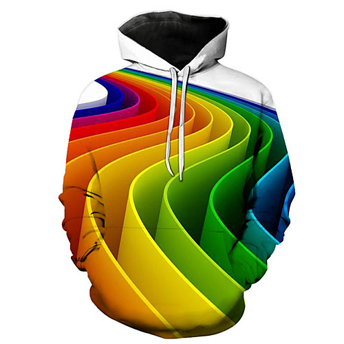 Men's Casual / Street chic Hoodie - Geometric / Color Block / 3D Rainbow US32 / UK32 / EU40
Men's Casual / Street chic Hoodie - Geometric / Color Block / 3D Rainbow US32 / UK32 / EU40