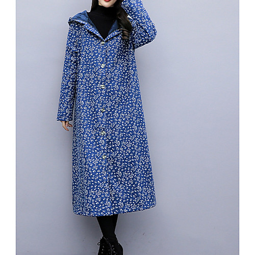 Women's Daily Fall & Winter Long Coat, Polka Dot Hooded Long Sleeve Polyester Red / Navy Blue
Women's Daily Fall & Winter Long Coat, Polka Dot Hooded Long Sleeve Polyester Red / Navy Blue