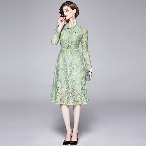 Women's Daily Wear Date Vintage Elegant A Line Dress - Floral Lace up Light Green S M L XL
Women's Daily Wear Date Vintage Elegant A Line Dress - Floral Lace up Light Green S M L XL