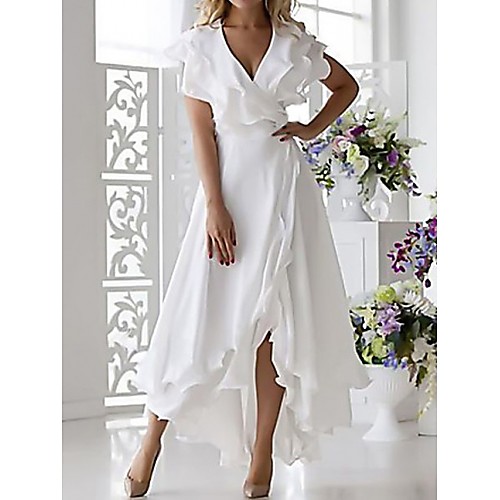 Women's White Summer Dress 2020 Asymmetrical Plus Size Dark Blue Dress Sexy Spring Holiday Vacation Beach A Line Solid Colored Butterfly Sleeve Deep V Ruffle Wrap Multi Layer S M
Women's White Summer Dress 2020 Asymmetrical Plus Size Dark Blue Dress Sexy Spring Holiday Vacation Beach A Line Solid Colored Butterfly Sleeve Deep V Ruffle Wrap Multi Layer S M