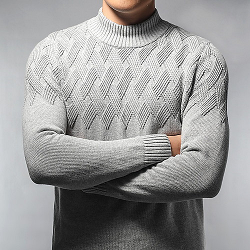 

Men's Solid Colored Long Sleeve Pullover Sweater Jumper, Round Black / Royal Blue / Dark Gray US36 / UK36 / EU44 / US38 / UK38 / EU46 / US40 / UK40 / EU48