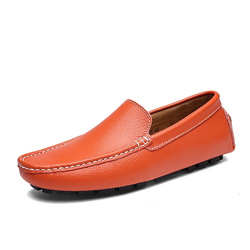 Men's Moccasin Nappa Leather Fall & Winter Loafers & Slip-Ons Black / White / Orange
Men's Moccasin Nappa Leather Fall & Winter Loafers & Slip-Ons Black / White / Orange