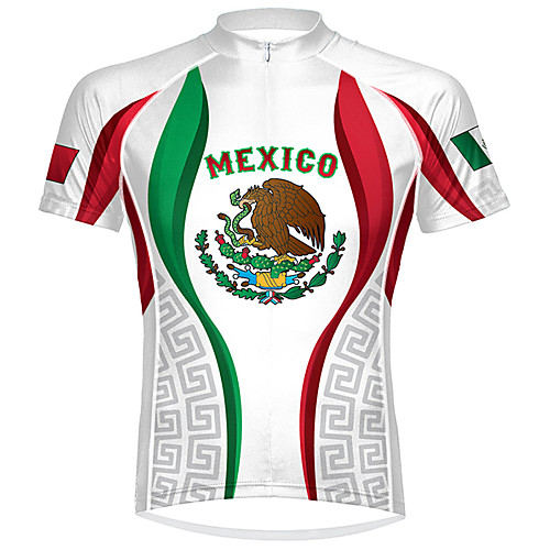 21Grams Men's Short Sleeve Cycling Jersey Green Mexico National Flag Bike Jersey Top Mountain Bike MTB Road Bike Cycling UV Resistant Breathable Quick Dry Sports Clothing Apparel / Stretchy
21Grams Men's Short Sleeve Cycling Jersey Green Mexico National Flag Bike Jersey Top Mountain Bike MTB Road Bike Cycling UV Resistant Breathable Quick Dry Sports Clothing Apparel / Stretchy