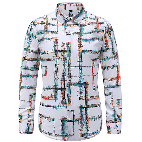 Men's Daily Weekend Basic / Elegant Shirt - Color Block / Abstract / Solid Colored White
Men's Daily Weekend Basic / Elegant Shirt - Color Block / Abstract / Solid Colored White