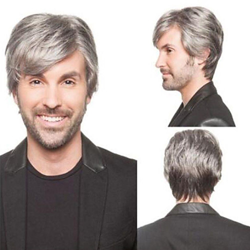 Synthetic Wig Toupees kinky Straight Asymmetrical Wig Short Grey Synthetic Hair 6 inch Women's Best Quality Gray
Synthetic Wig Toupees kinky Straight Asymmetrical Wig Short Grey Synthetic Hair 6 inch Women's Best Quality Gray