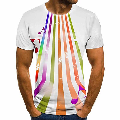 Men's Daily Going out Basic / Street chic T-shirt - 3D / Graphic Patchwork / Print White
Men's Daily Going out Basic / Street chic T-shirt - 3D / Graphic Patchwork / Print White