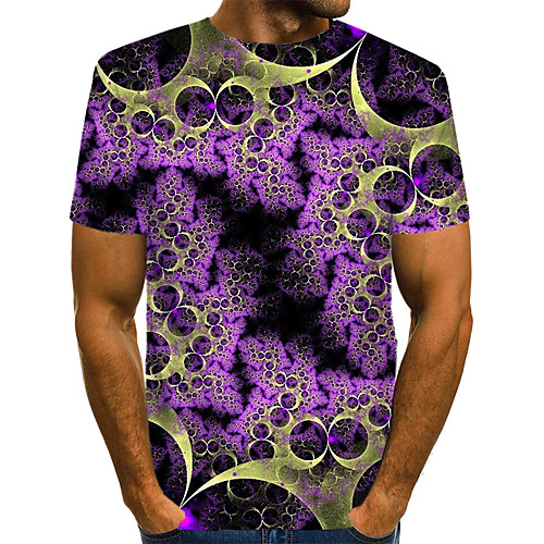 Men's Daily Going out Basic / Exaggerated T-shirt - Geometric / 3D / Visual Deception Print Purple
Men's Daily Going out Basic / Exaggerated T-shirt - Geometric / 3D / Visual Deception Print Purple