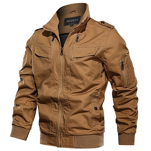 Men's Daily Fall & Winter EU / US Size Regular Jacket, Solid Colored Stand Long Sleeve Polyester Army Green / Khaki / Black
Men's Daily Fall & Winter EU / US Size Regular Jacket, Solid Colored Stand Long Sleeve Polyester Army Green / Khaki / Black