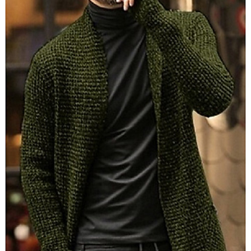 

Men's Solid Colored Long Sleeve Cardigan Sweater Jumper, V Neck Black / Army Green / Blue US36 / UK36 / EU44 / US38 / UK38 / EU46 / US40 / UK40 / EU48