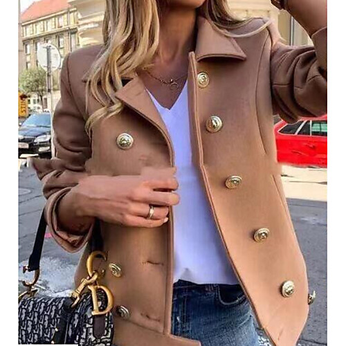 Women's Daily Regular Jacket, Solid Colored Round Neck Long Sleeve Polyester Wine / Blue / Gray
Women's Daily Regular Jacket, Solid Colored Round Neck Long Sleeve Polyester Wine / Blue / Gray