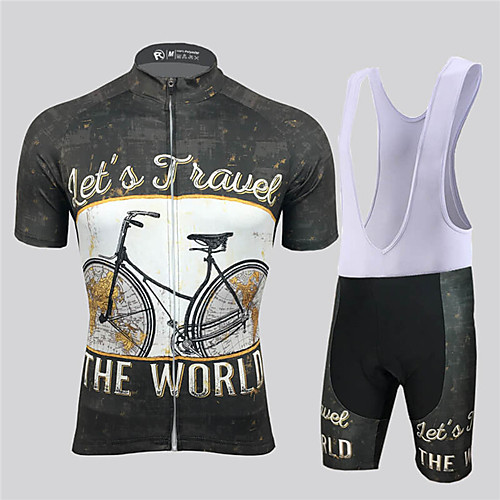 21Grams Men's Short Sleeve Cycling Jersey with Bib Shorts Black / White Geometic Bike Clothing Suit UV Resistant Breathable 3D Pad Quick Dry Reflective Strips Sports Solid Color Mountain Bike MTB
21Grams Men's Short Sleeve Cycling Jersey with Bib Shorts Black / White Geometic Bike Clothing Suit UV Resistant Breathable 3D Pad Quick Dry Reflective Strips Sports Solid Color Mountain Bike MTB
