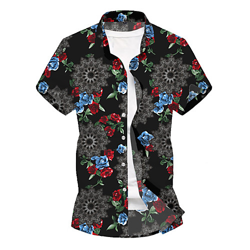 Men's Club Beach Basic / Street chic Shirt - Floral / Color Block Print Black
Men's Club Beach Basic / Street chic Shirt - Floral / Color Block Print Black