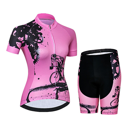 21Grams Women's Short Sleeve Cycling Jersey with Shorts Pink / Black Gear Bike Clothing Suit Breathable Quick Dry Ultraviolet Resistant Sweat-wicking Sports Graphic Mountain Bike MTB Road Bike Cycling
21Grams Women's Short Sleeve Cycling Jersey with Shorts Pink / Black Gear Bike Clothing Suit Breathable Quick Dry Ultraviolet Resistant Sweat-wicking Sports Graphic Mountain Bike MTB Road Bike Cycling