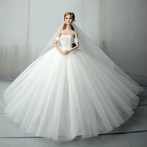 Doll Dress Wedding For Barbiedoll Satin / Tulle Lace Satin Dress For Girl's Doll Toy
Doll Dress Wedding For Barbiedoll Satin / Tulle Lace Satin Dress For Girl's Doll Toy