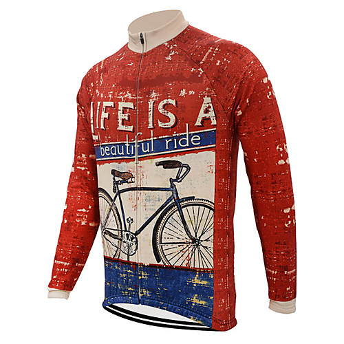 21Grams Men's Long Sleeve Cycling Jersey Winter 100% Polyester Wine Red Bike Jersey Top Mountain Bike MTB Road Bike Cycling Thermal / Warm UV Resistant Breathable Sports Clothing Apparel / Stretchy
21Grams Men's Long Sleeve Cycling Jersey Winter 100% Polyester Wine Red Bike Jersey Top Mountain Bike MTB Road Bike Cycling Thermal / Warm UV Resistant Breathable Sports Clothing Apparel / Stretchy