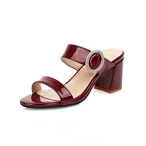 Women's Sandals Chunky Heel Open Toe PU Casual / Minimalism Spring & Summer Black / Wine / Beige / Party & Evening
Women's Sandals Chunky Heel Open Toe PU Casual / Minimalism Spring & Summer Black / Wine / Beige / Party & Evening