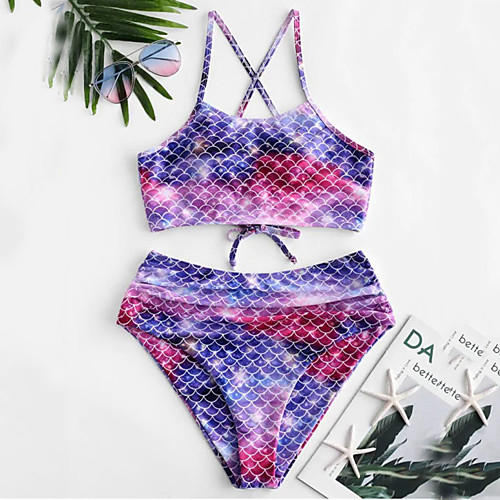 Women's Basic Rainbow Bandeau Cheeky High Waist Bikini Swimwear Swimsuit - Floral Geometric Lace up Print S M L Rainbow
Women's Basic Rainbow Bandeau Cheeky High Waist Bikini Swimwear Swimsuit - Floral Geometric Lace up Print S M L Rainbow