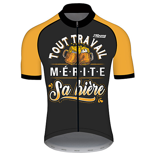 21Grams Men's Short Sleeve Cycling Jersey 100% Polyester Black / Yellow Oktoberfest Beer Bike Jersey Top Mountain Bike MTB Road Bike Cycling UV Resistant Breathable Quick Dry Sports Clothing Apparel
21Grams Men's Short Sleeve Cycling Jersey 100% Polyester Black / Yellow Oktoberfest Beer Bike Jersey Top Mountain Bike MTB Road Bike Cycling UV Resistant Breathable Quick Dry Sports Clothing Apparel