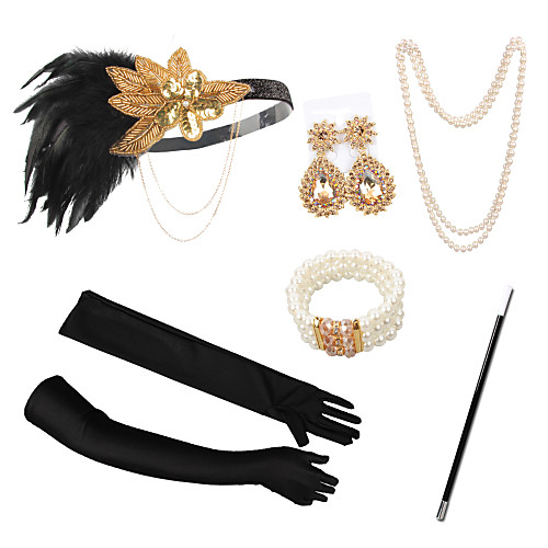Necklace Earrings Costume Accessory Sets Gloves Necklace Retro Vintage 1920s The Great Gatsby Artificial feather For The Great Gatsby Cosplay Halloween Carnival Women's Costume Jewelry Fashion Jewelry
Necklace Earrings Costume Accessory Sets Gloves Necklace Retro Vintage 1920s The Great Gatsby Artificial feather For The Great Gatsby Cosplay Halloween Carnival Women's Costume Jewelry Fashion Jewelry