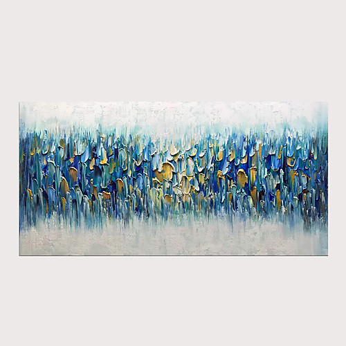3D Hand Painted Blue Rhapsody Abstract Knife Paintings on Canvas Modern Artwork for Home Decor with Stretched Frame Ready to Hang 
3D Hand Painted Blue Rhapsody Abstract Knife Paintings on Canvas Modern Artwork for Home Decor with Stretched Frame Ready to Hang