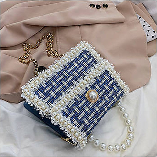 Women's Pearls Linen / Synthetic Crossbody Bag / Top Handle Bag Lattice Black / Blue / Green / Fall & Winter
Women's Pearls Linen / Synthetic Crossbody Bag / Top Handle Bag Lattice Black / Blue / Green / Fall & Winter