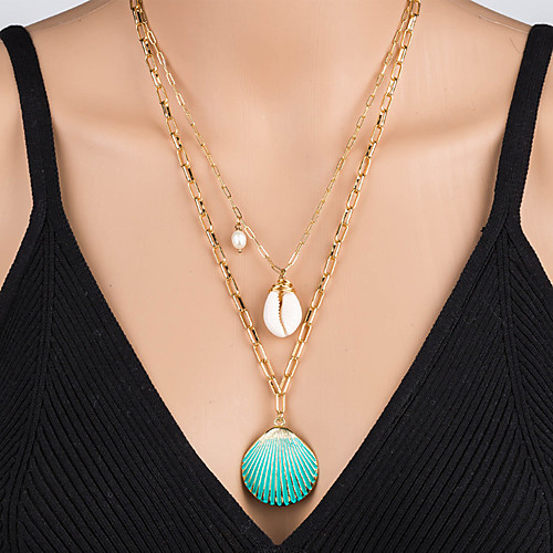 Women's Pendant Necklace Necklace Layered Necklace Stacking Stackable Shell Classic Rustic Vintage Bohemian Imitation Pearl Chrome Shell Gold 55 cm Necklace Jewelry 1pc For Street Beach Festival
Women's Pendant Necklace Necklace Layered Necklace Stacking Stackable Shell Classic Rustic Vintage Bohemian Imitation Pearl Chrome Shell Gold 55 cm Necklace Jewelry 1pc For Street Beach Festival