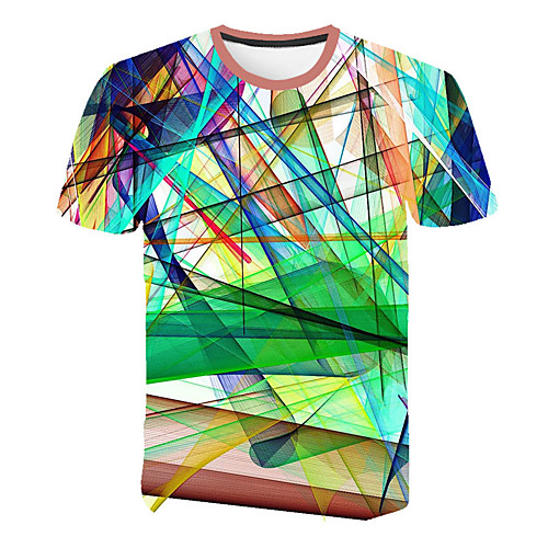 Men's Daily Sports Street chic / Exaggerated T-shirt - Geometric / 3D / Rainbow Print Rainbow
Men's Daily Sports Street chic / Exaggerated T-shirt - Geometric / 3D / Rainbow Print Rainbow