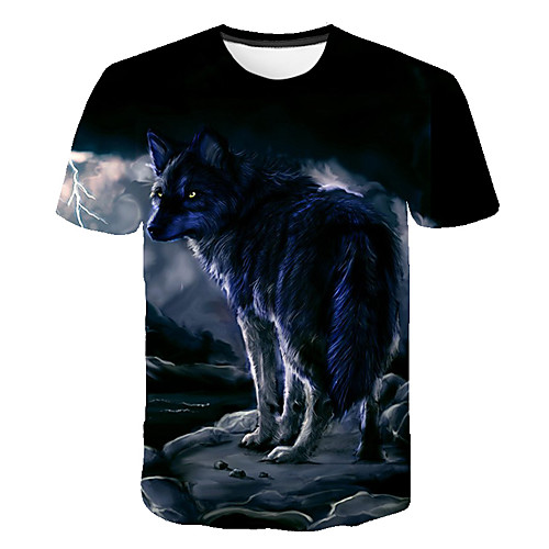 Men's Daily Going out Basic T-shirt - 3D / Animal Wolf, Print Navy Blue
Men's Daily Going out Basic T-shirt - 3D / Animal Wolf, Print Navy Blue